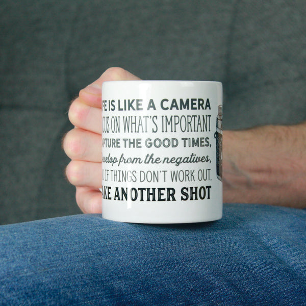 'Life is Like a Camera' Mug