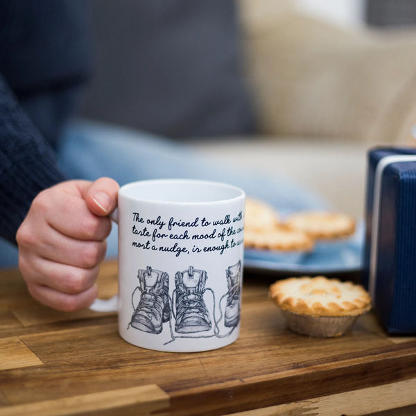 Walking Friendship Quote Mug by Wit and Wisdom - Great Present for Hikers in the UK
