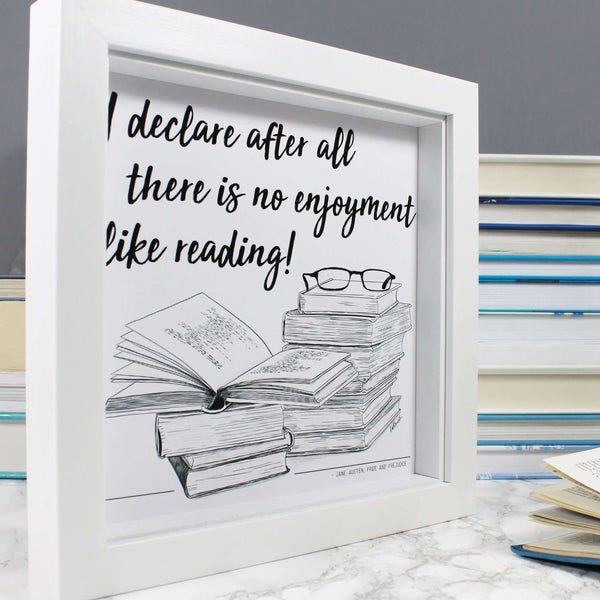 Jane Austen Reading Quote Art Print