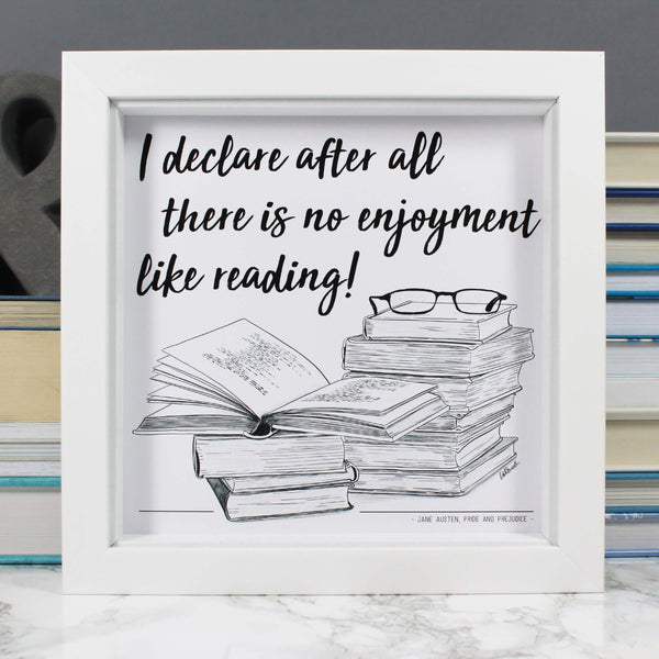 Jane Austen Reading Quote Art Print