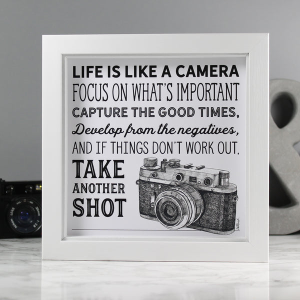 'Life is like a camera' art print